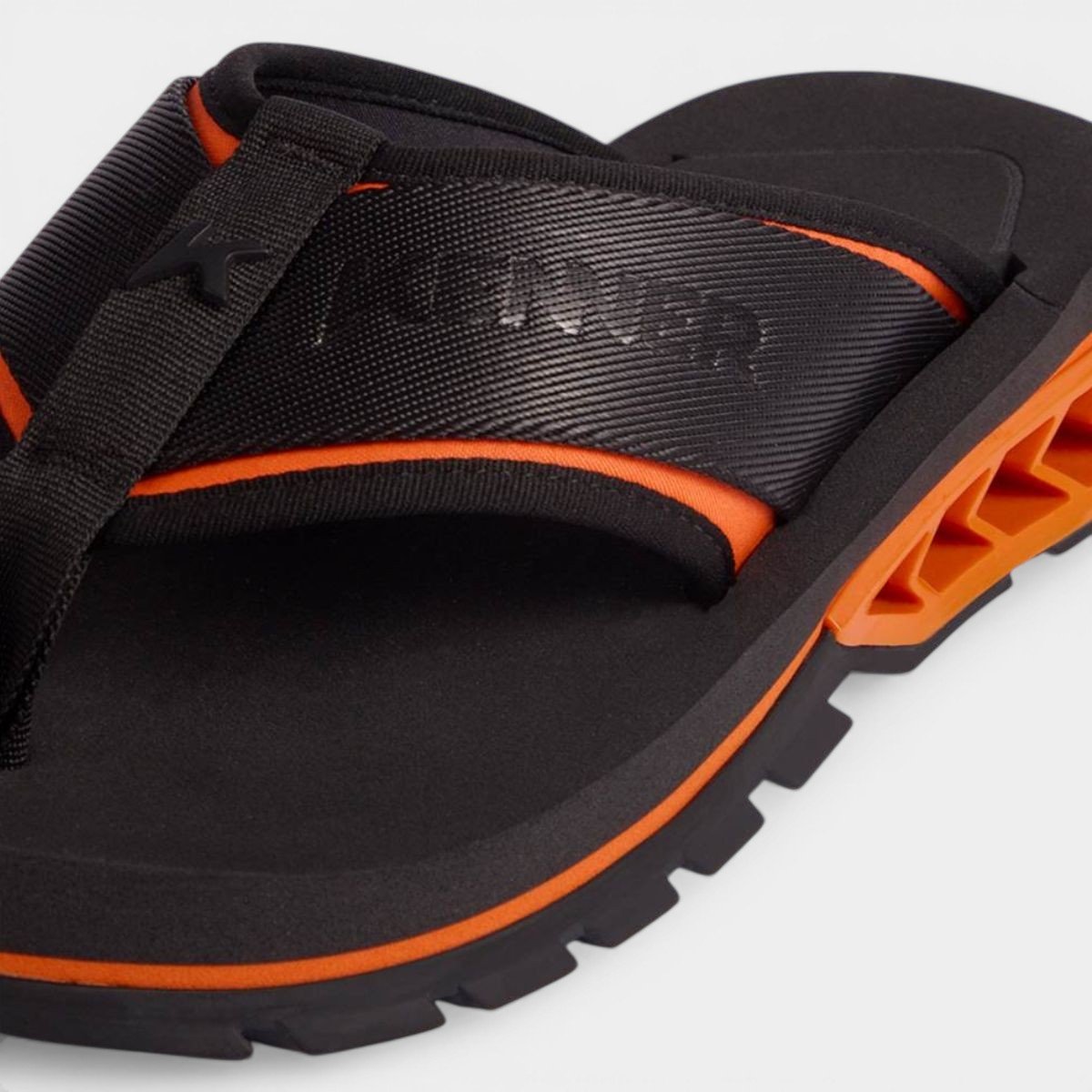 Chinelo Kenner Rakka Sport Masculino - Preto e Laranja Cinza 4