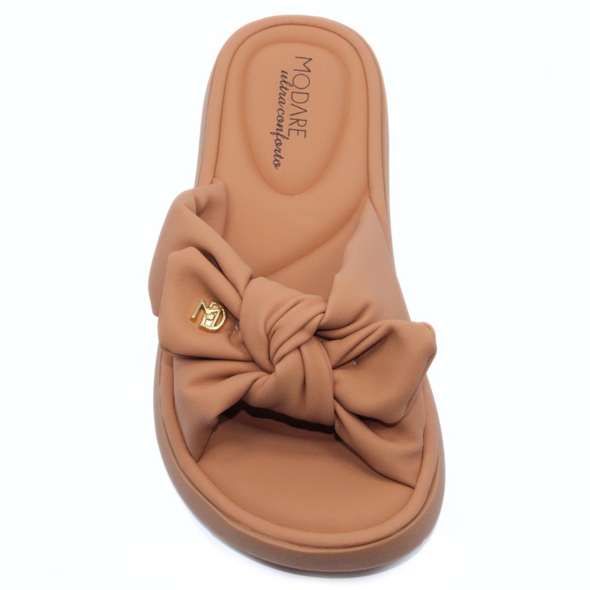 Chinelo Modare Ultraconforto Ortopédico Laço Feminino - Marrom Cinza 3