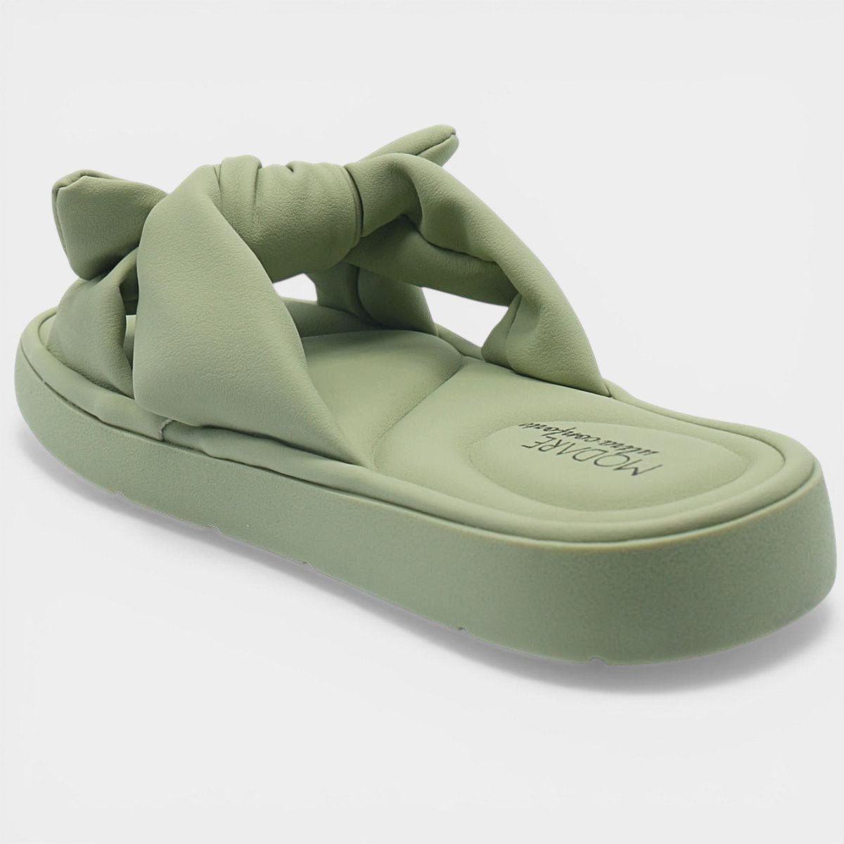 Chinelo Modare Ultraconforto Ortopédico Laço Feminino - Verde Cinza 4