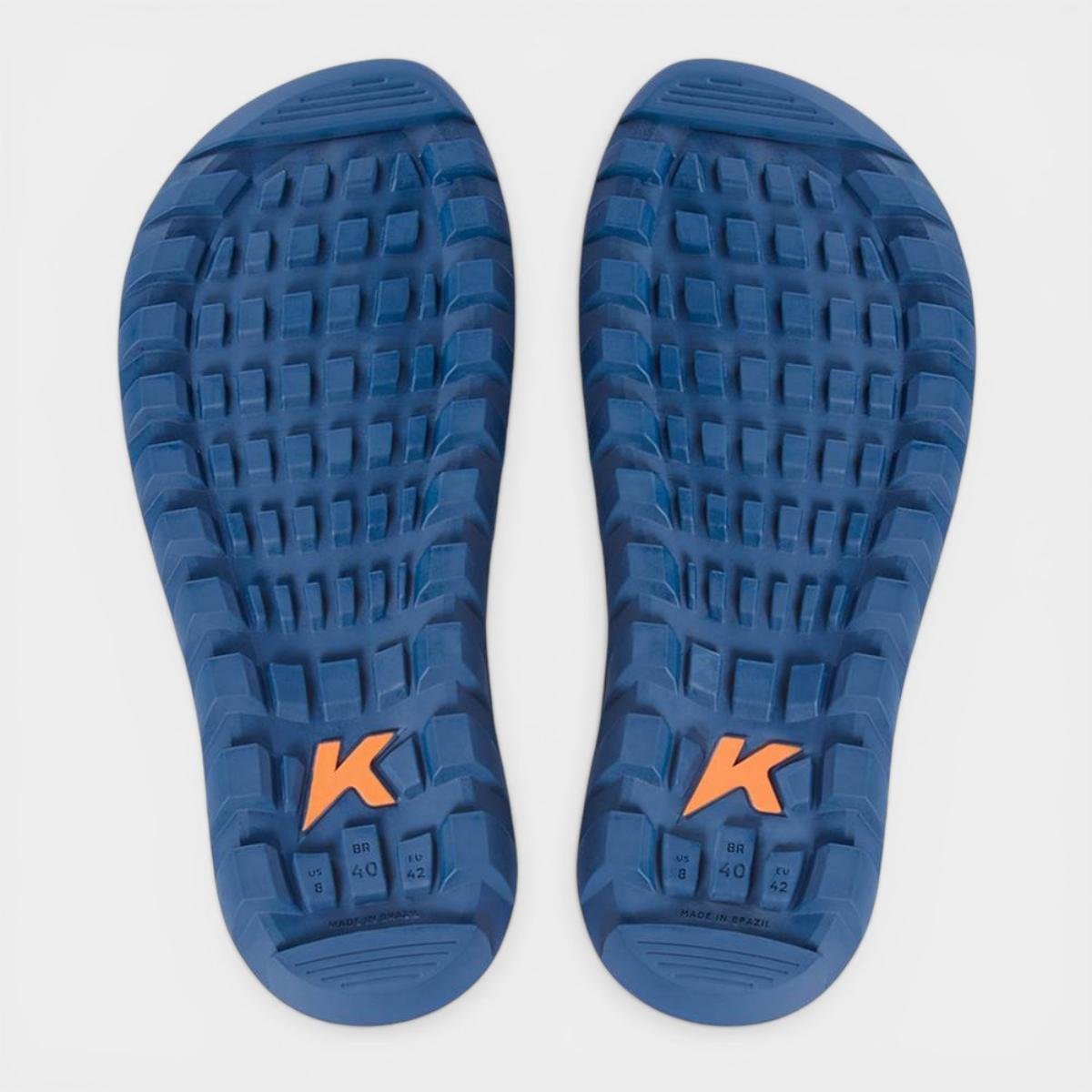 Chinelo Kenner Megah Masculino - Cinza e Azul Escuro Cinza 5