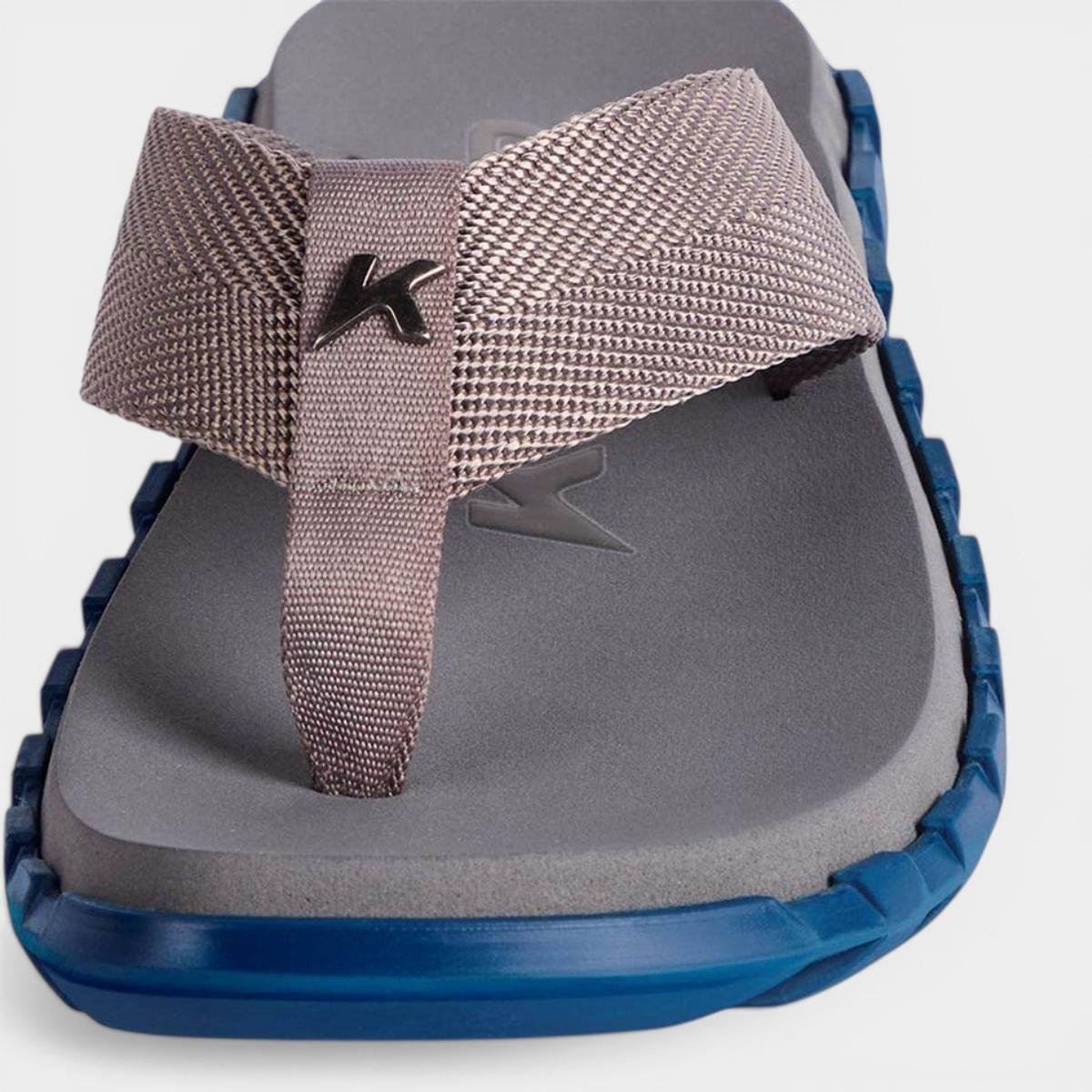 Chinelo Kenner Megah Masculino - Cinza e Azul Escuro Cinza 4