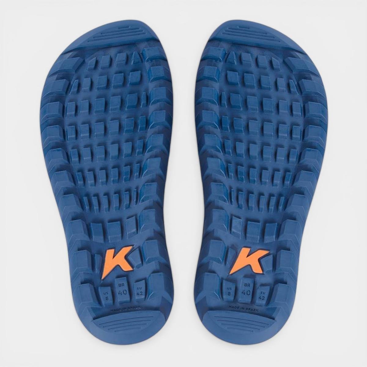 Chinelo Kenner Megah Masculino - Cinza e Azul Escuro Cinza 5