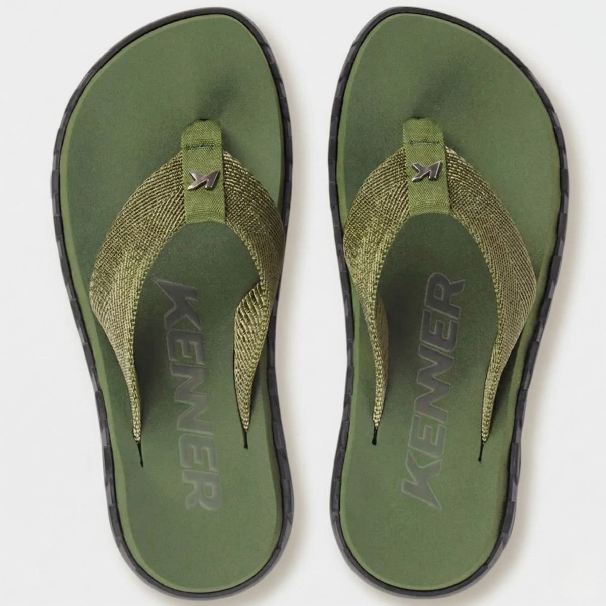 Chinelo Kenner Megah Masculino - Verde Cinza 2