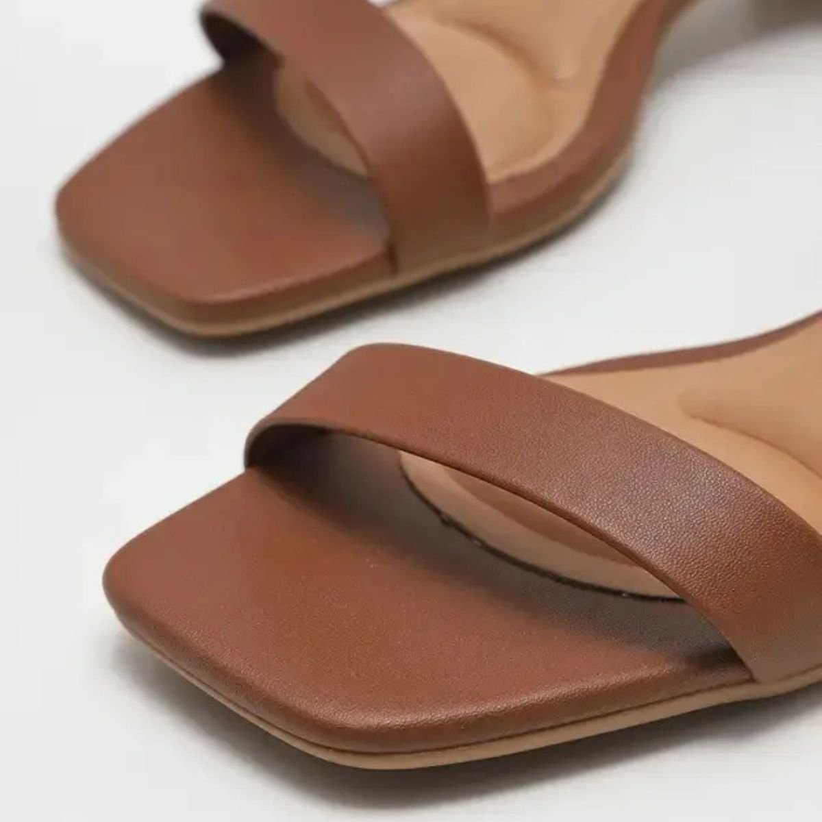 Sandália Vizzano Salto Bloco Baixo Casual Feminina - Marrom Cinza 3