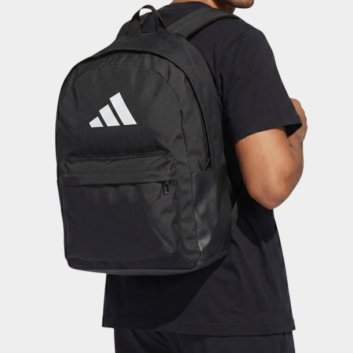 Mochila Adidas Clássica 3 Barras - Preto Cinza 5