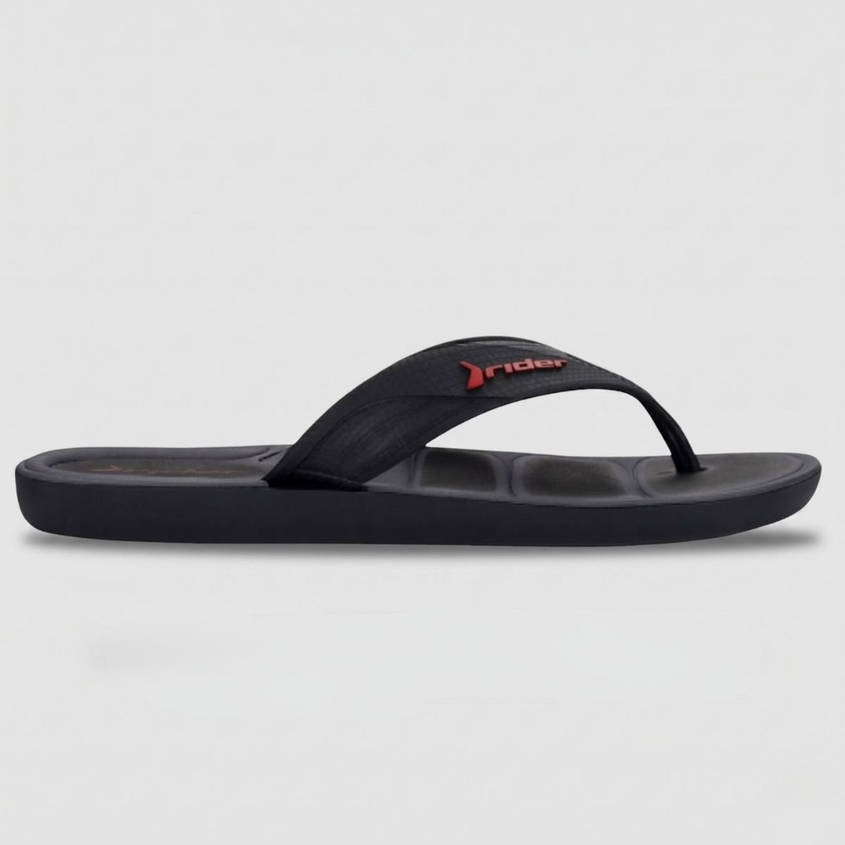 Chinelo Rider Pulse II Masculino - Preto e Vermelho Cinza 3
