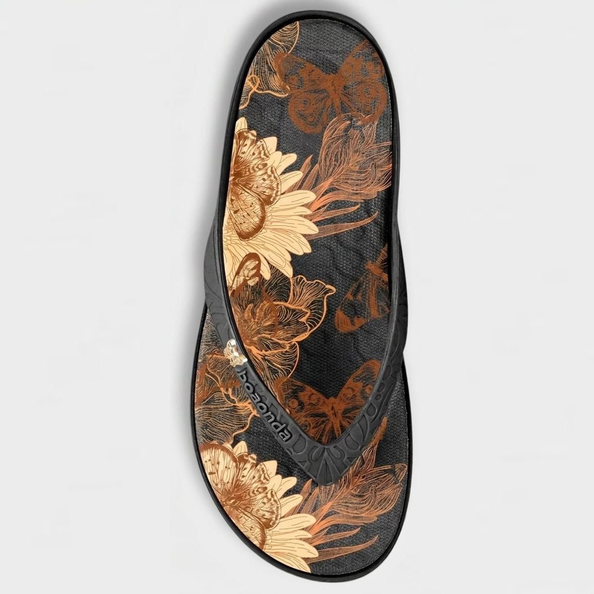 Chinelo Ortopédico Boaonda Lily Feminino - Preto e Marrom Cinza 3