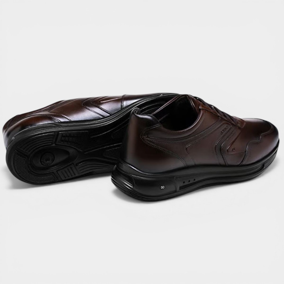 Sapatênis Jota Pe Couro 3D Evolution Masculino - Marrom Cinza 4