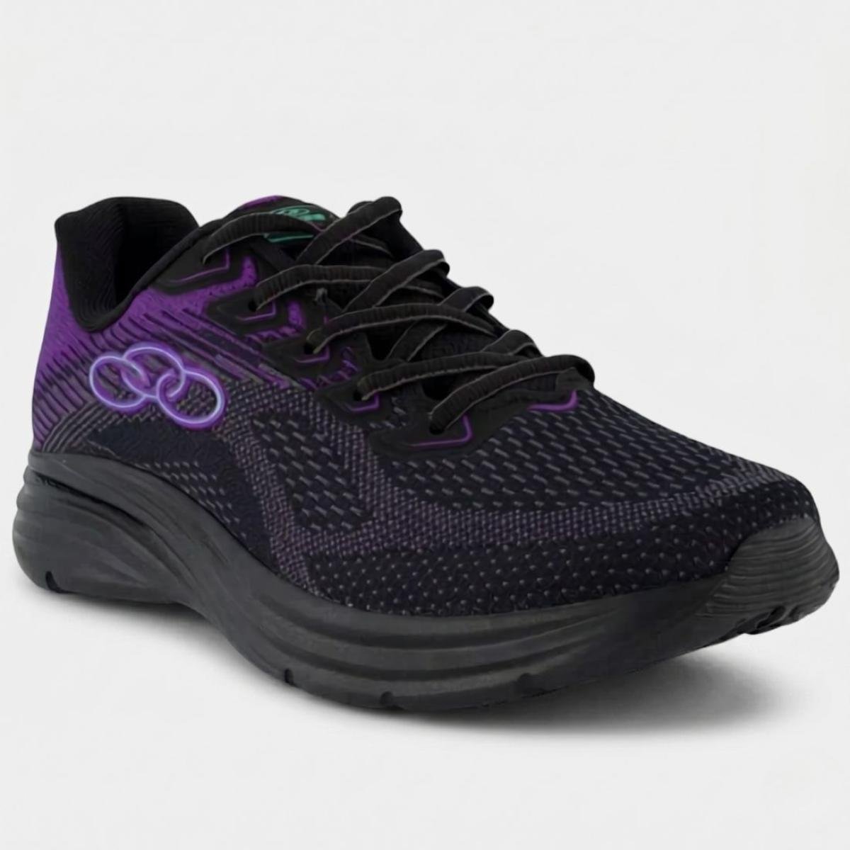 Tênis Olympikus Index 3 Feminino - Preto e Roxo Preto 2