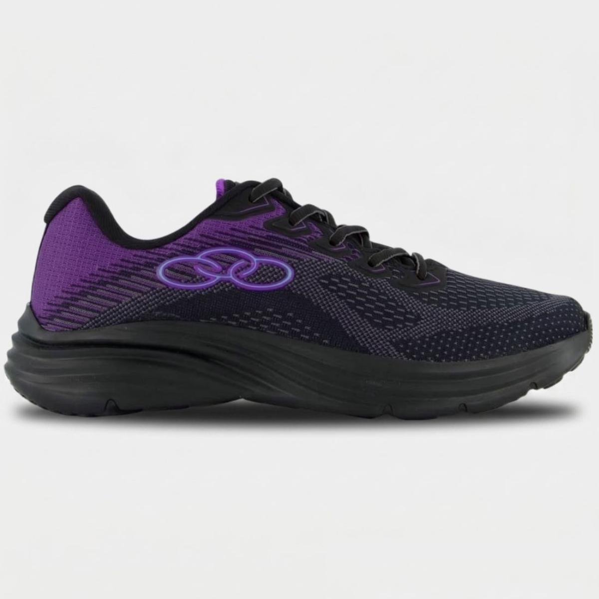 Tênis Olympikus Index 3 Feminino - Preto e Roxo Preto 3