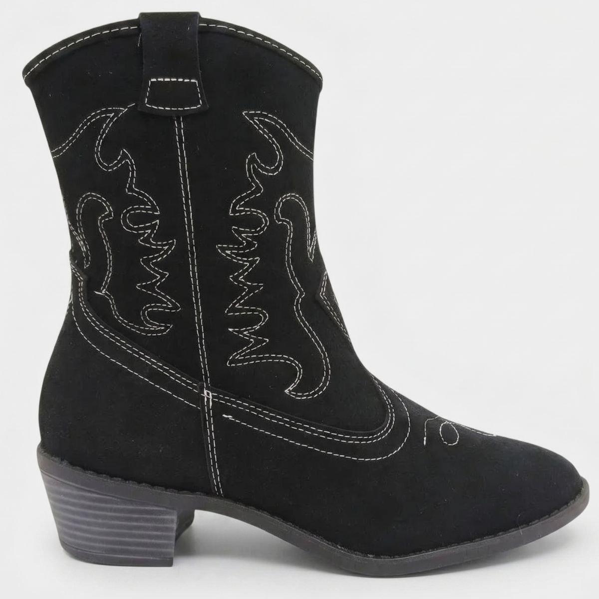 Bota Moleca Cano Curto Feminina - Preto Preto 2