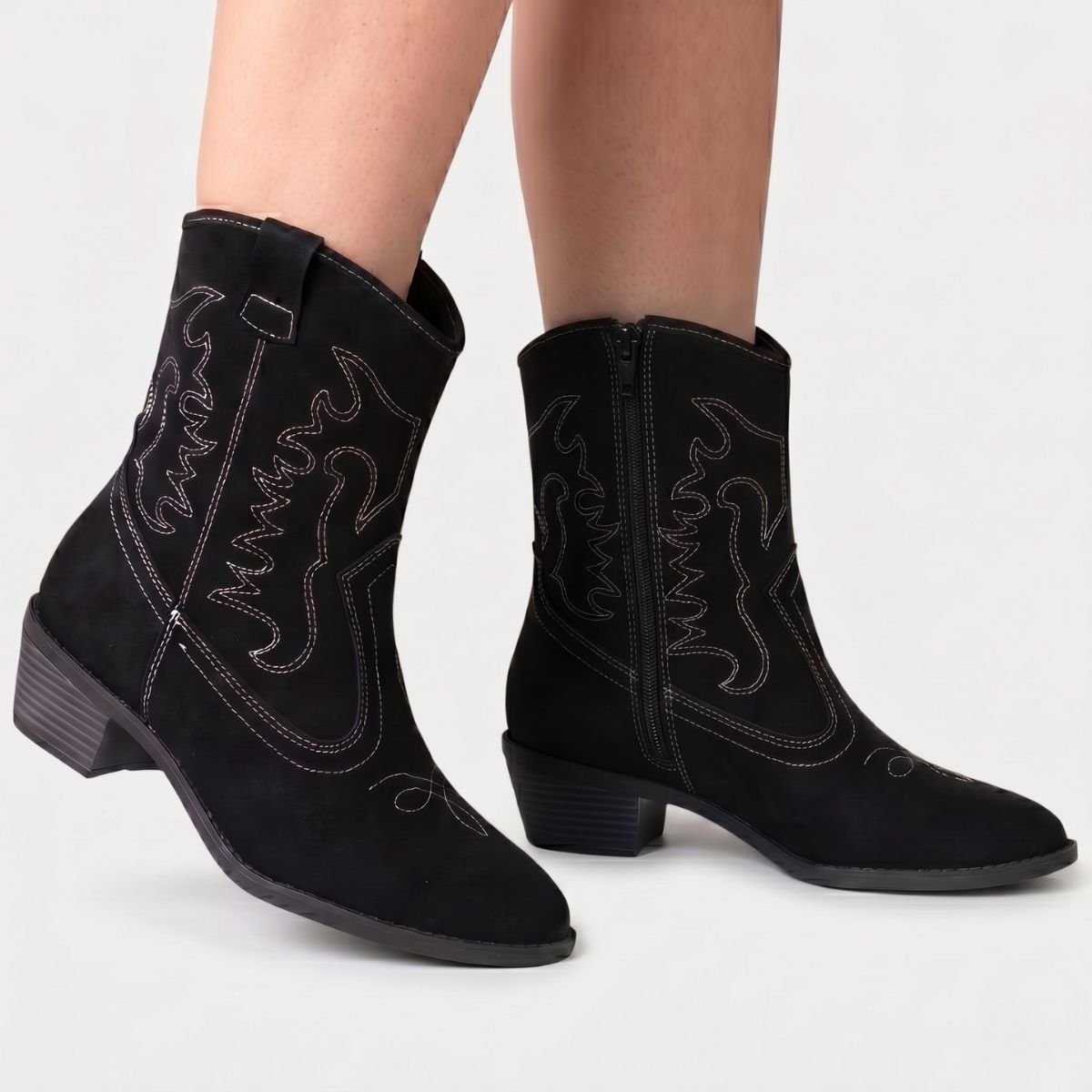 Bota Moleca Cano Curto Feminina - Preto Preto 6