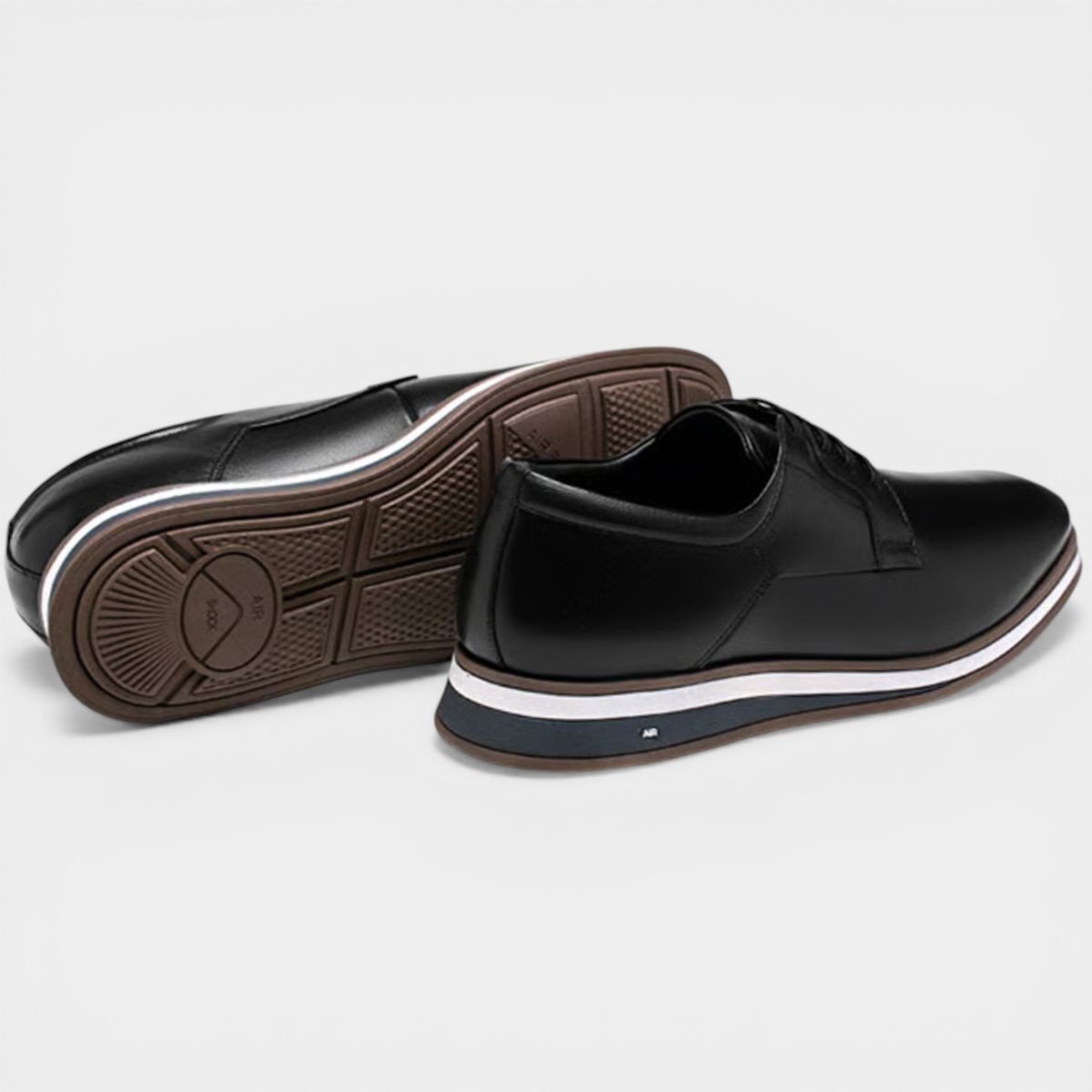 Sapato Jota Pe Couro Air Navagio Masculino - Preto Preto 4