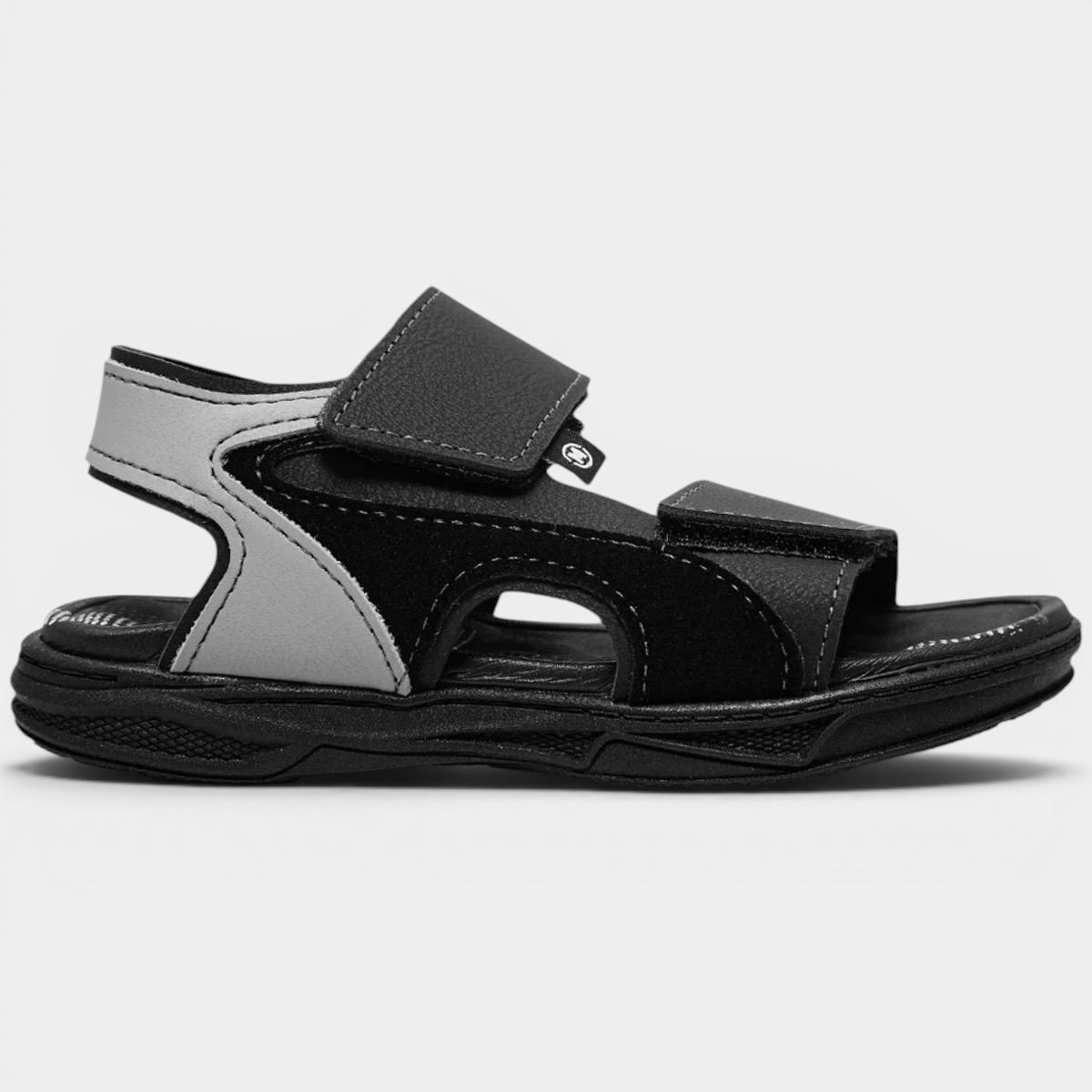 Sandália Molekinho Camurça Velcro Menino - Preto Preto 2