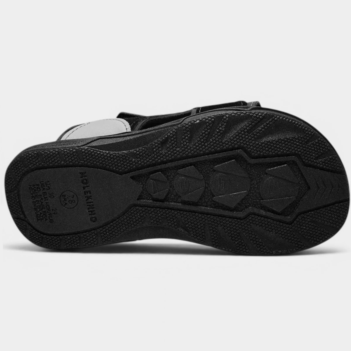 Sandália Molekinho Camurça Velcro Menino - Preto Preto 5