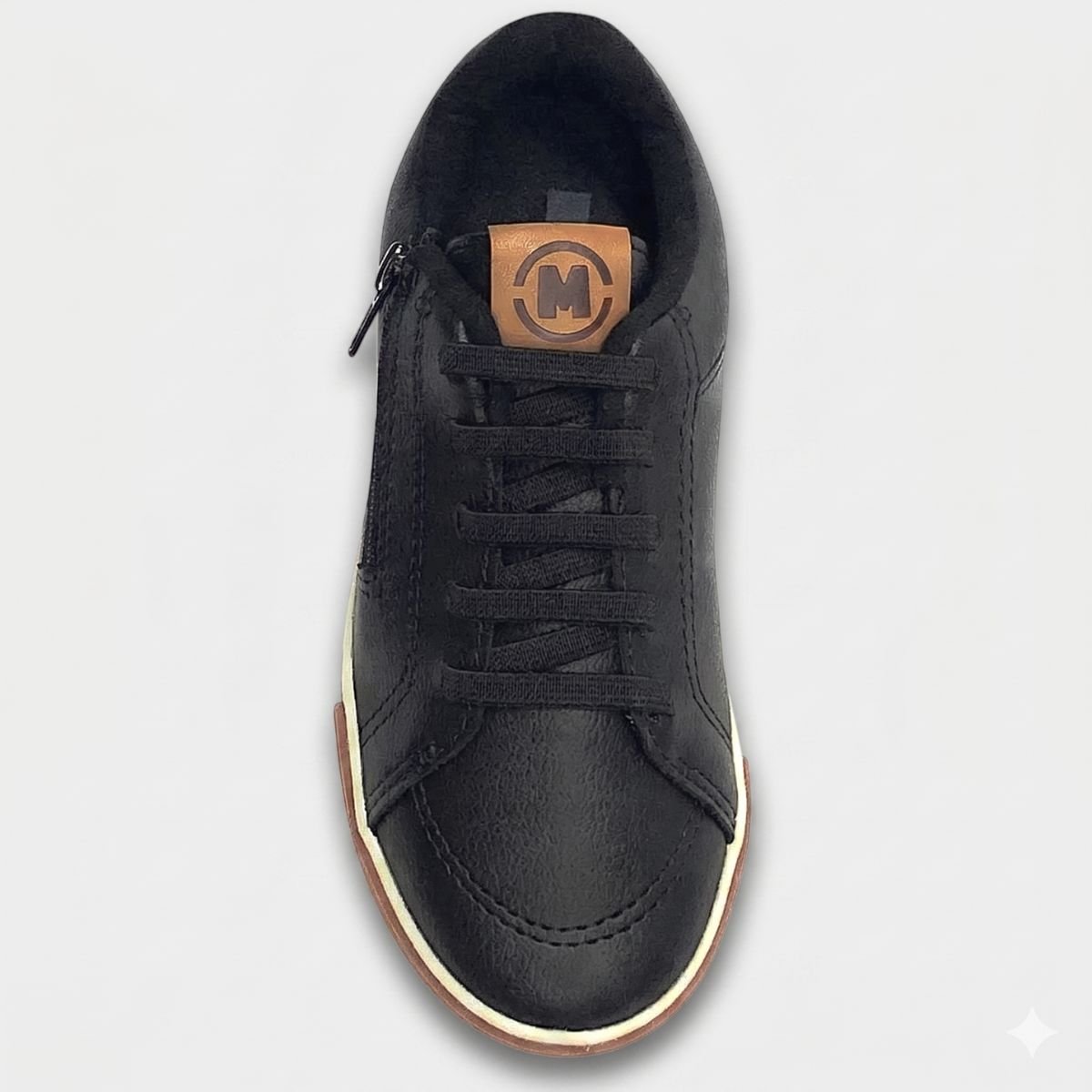 Tênis Infantil Molekinho Zíper Lateral Menino - Preto Cinza 3