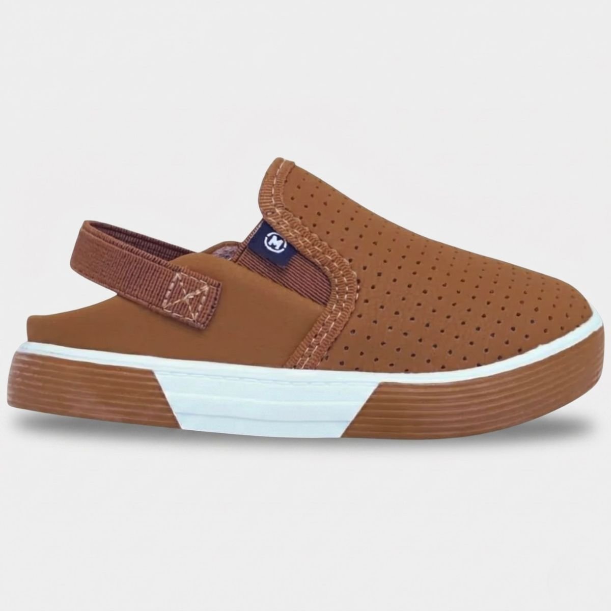 Slip On Infantil Molekinho Microperfuros Casual - Caramelo Cinza 2