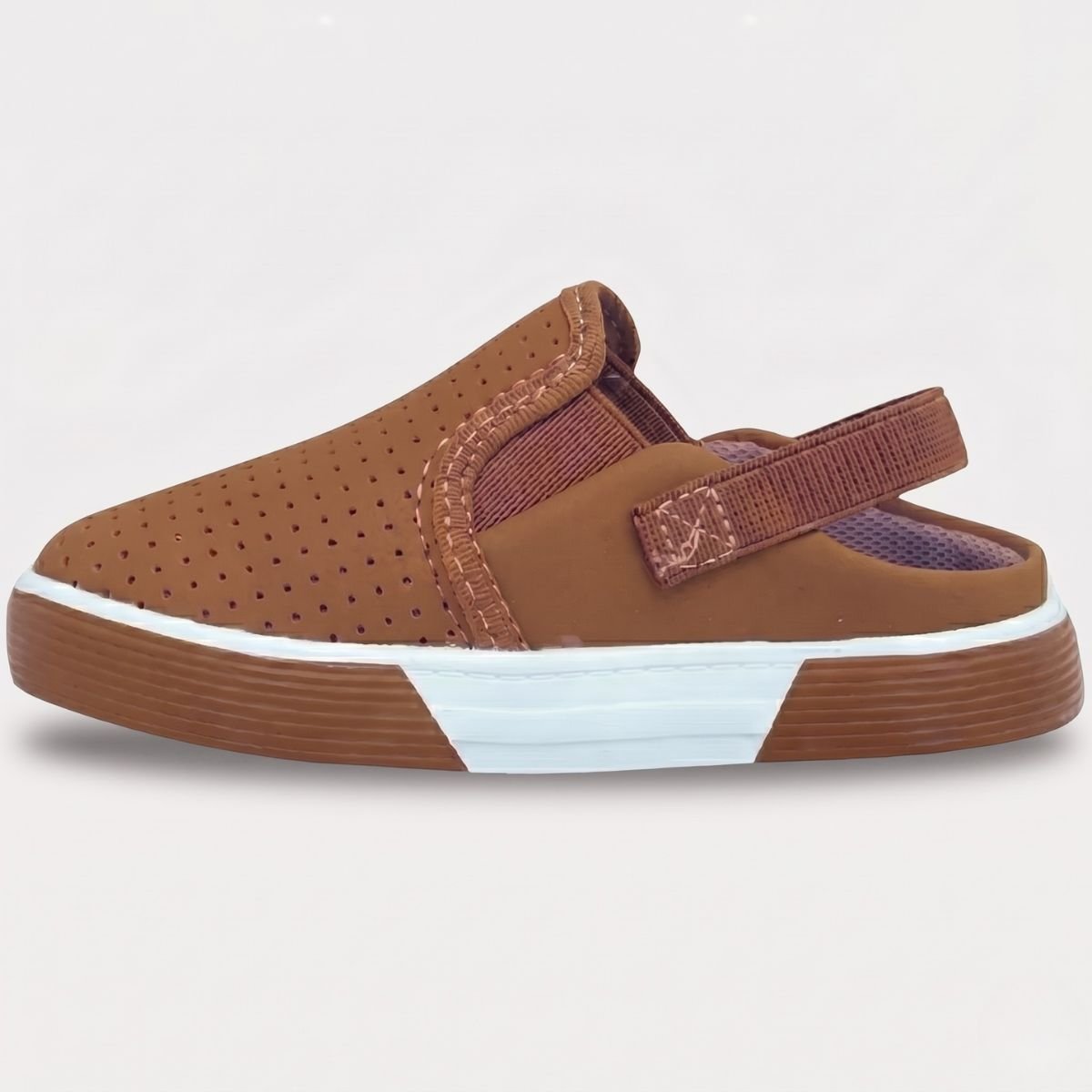 Slip On Infantil Molekinho Microperfuros Casual - Caramelo Cinza 4