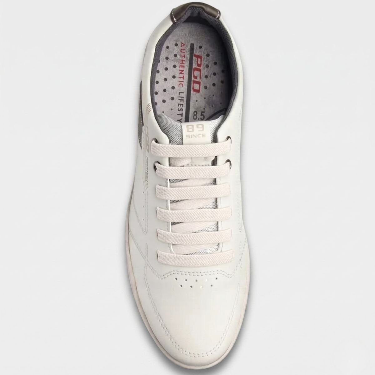 Tênis Pegada Pgd Microfibra Masculino - Branco Branco 3