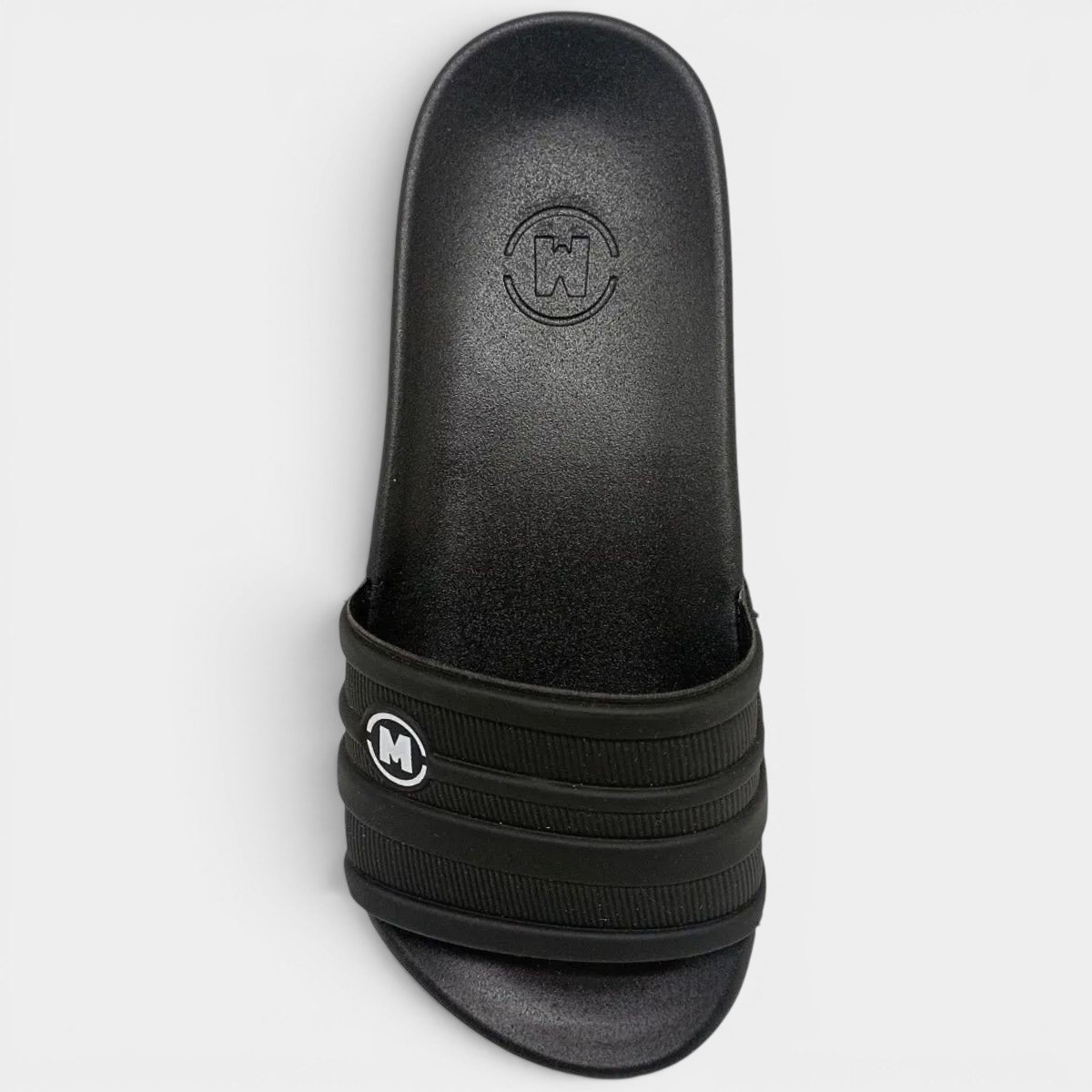 Chinelo Slide Molekinho Infantil Logo - Preto Preto 3