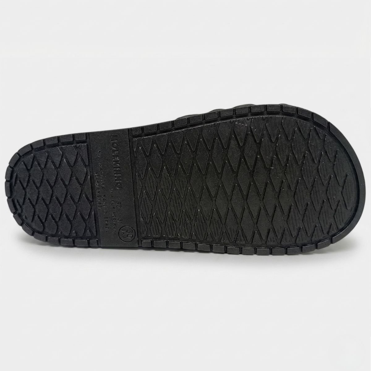 Chinelo Slide Molekinho Infantil Logo - Preto Preto 5