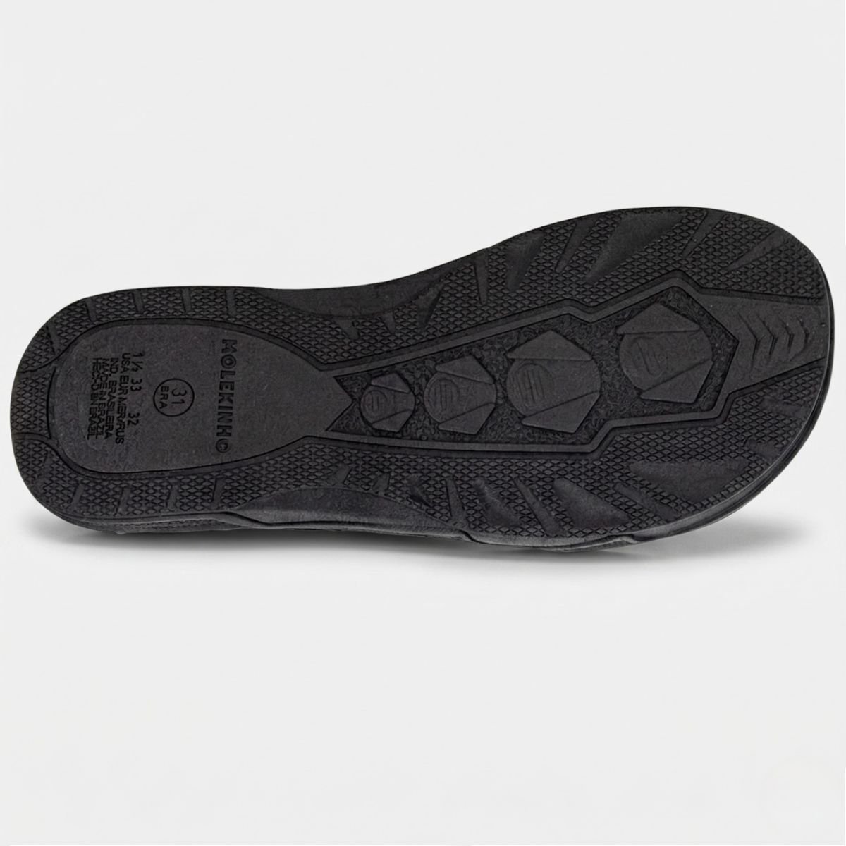 Sandália Molekinho Camurça Velcro Menino - Preto e Caramelo Cinza 5