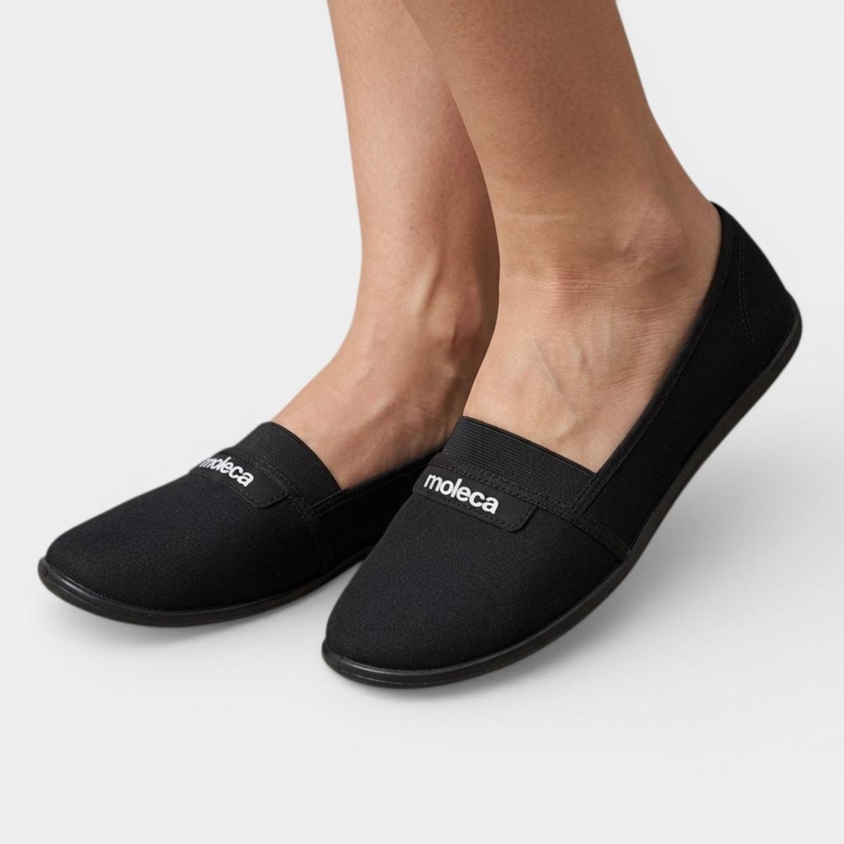 Alpargata Moleca Conforto Elastico Feminina - Preto Preto 5
