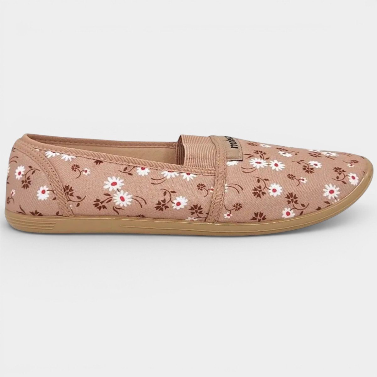 Alpargata Moleca Elastico Floral Feminina - Nude Nude 2