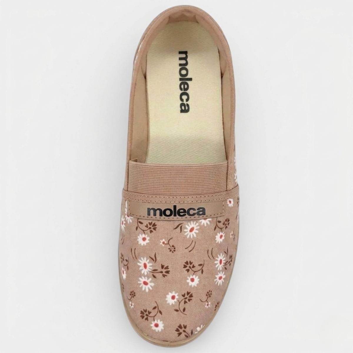 Alpargata Moleca Elastico Floral Feminina - Nude Nude 3