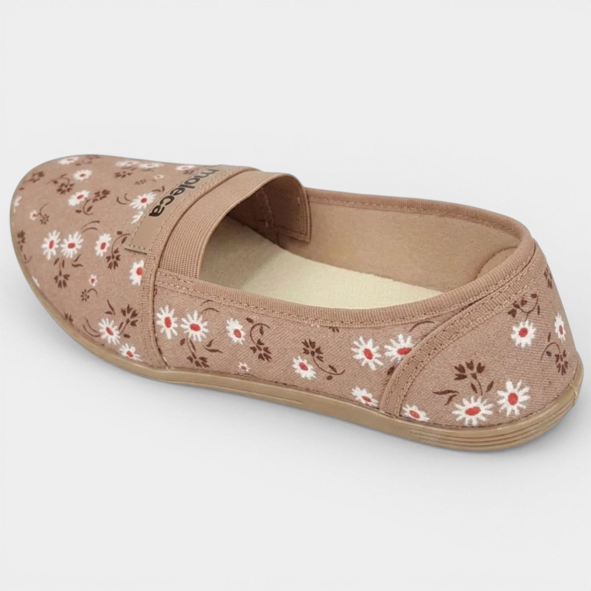 Alpargata Moleca Elastico Floral Feminina - Nude Nude 4