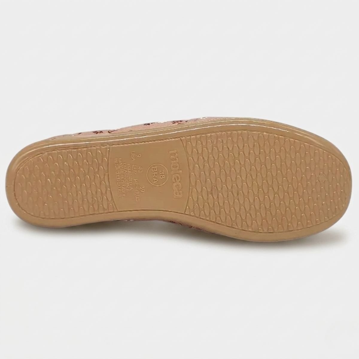 Alpargata Moleca Elastico Floral Feminina - Nude Nude 5