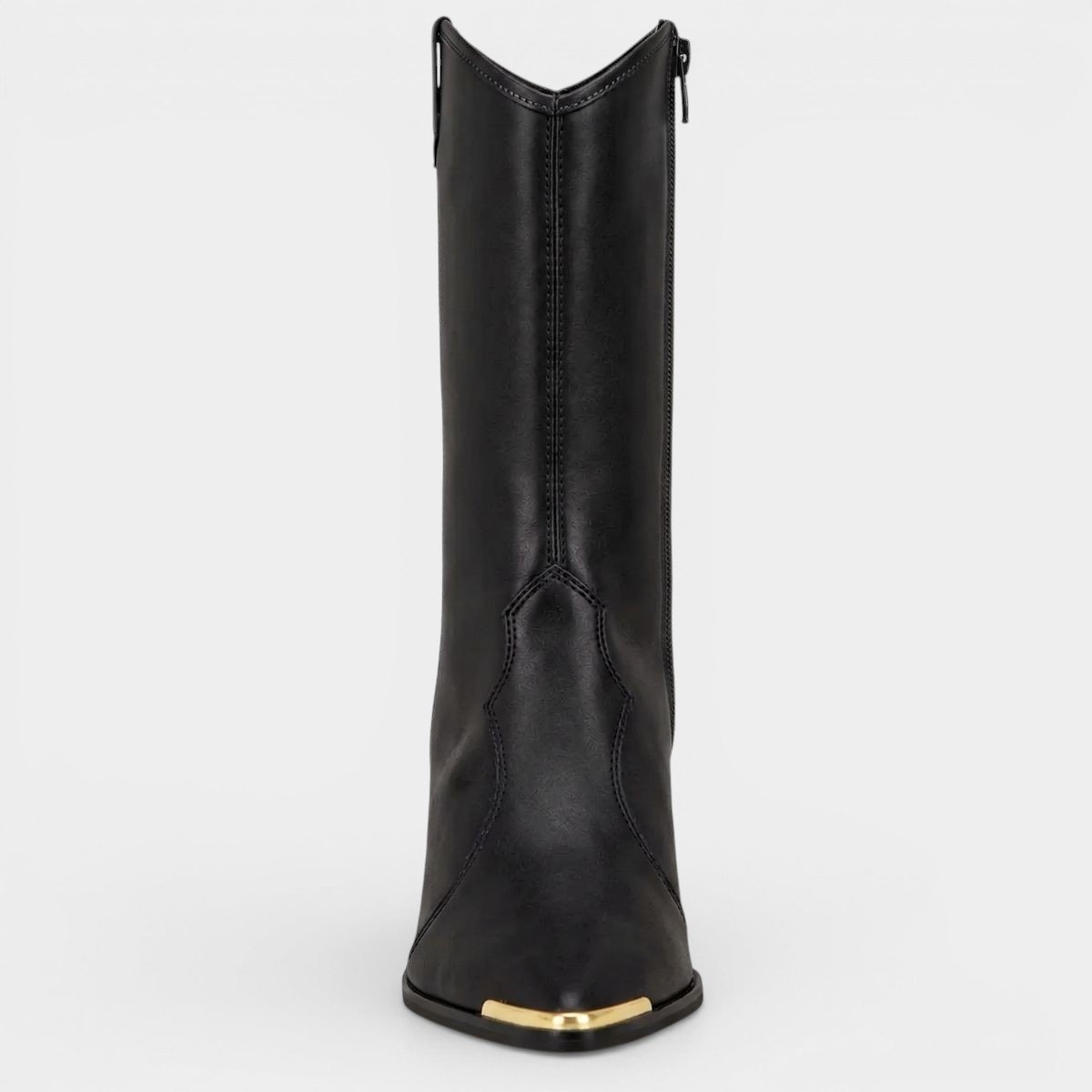 Bota Moleca Cano Médio Ana Castela Feminina - Preto Cinza 3