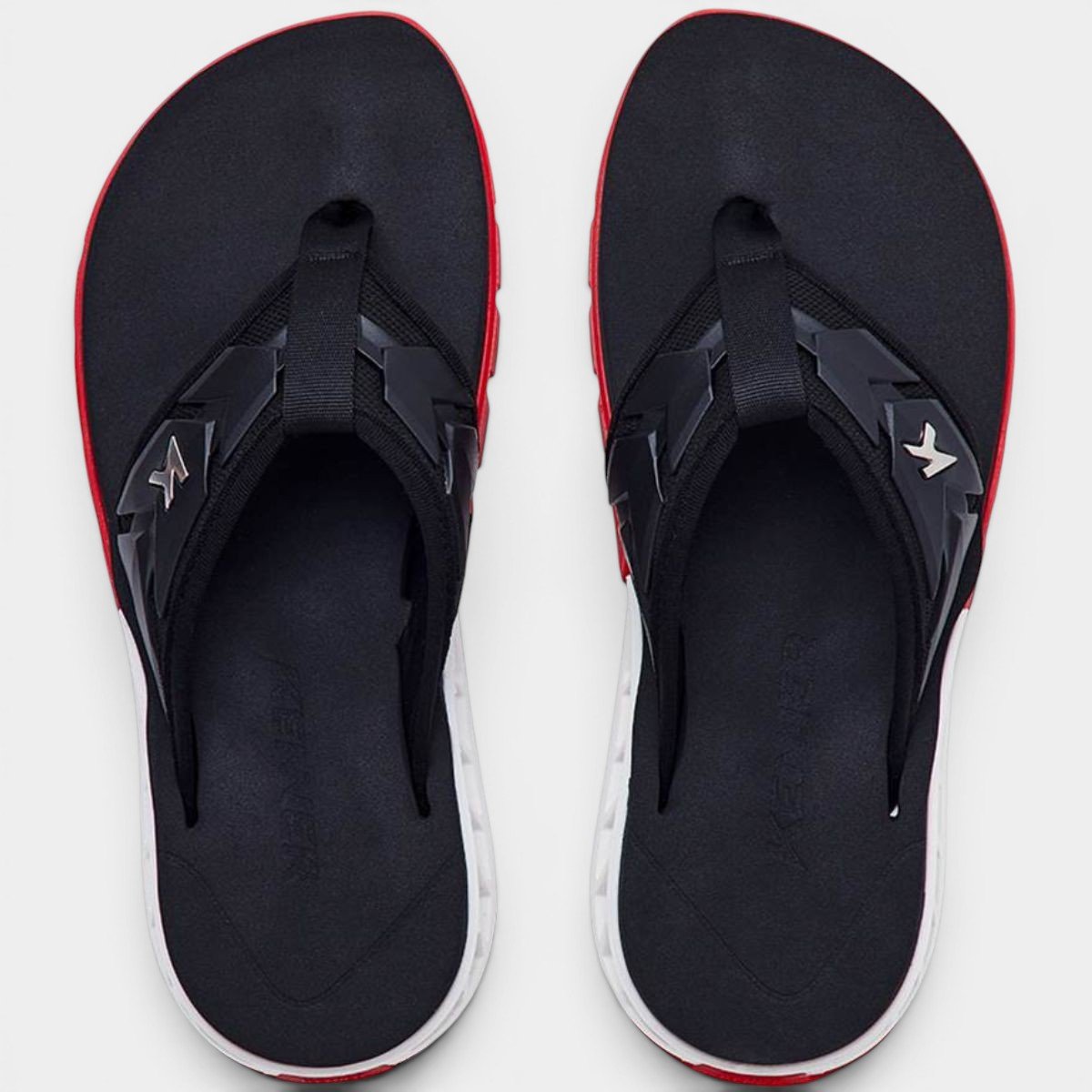 Chinelo Kenner Rakka Ultra Force Masculino - Preto e Vermelho Cinza 2