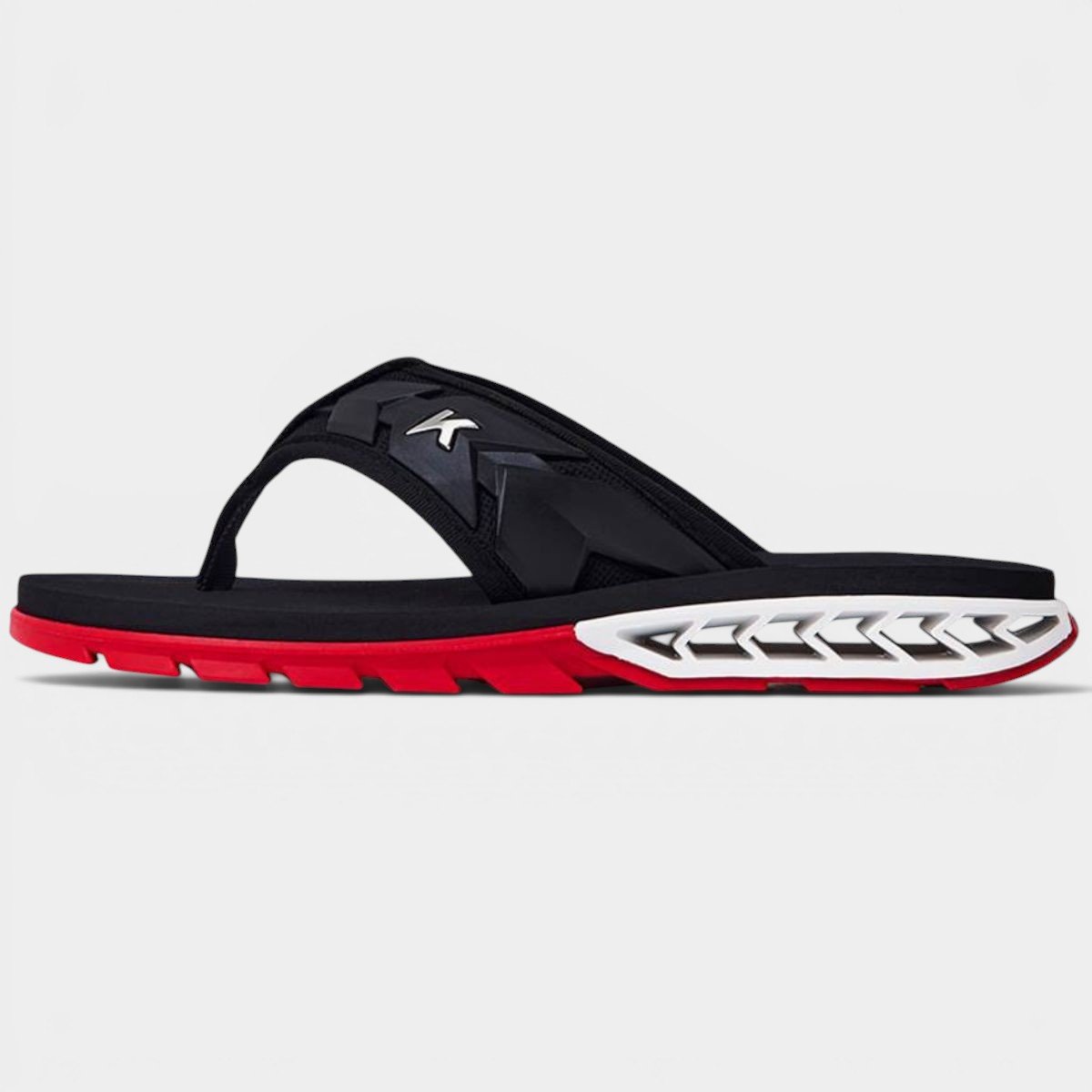Chinelo Kenner Rakka Ultra Force Masculino - Preto e Vermelho Cinza 3