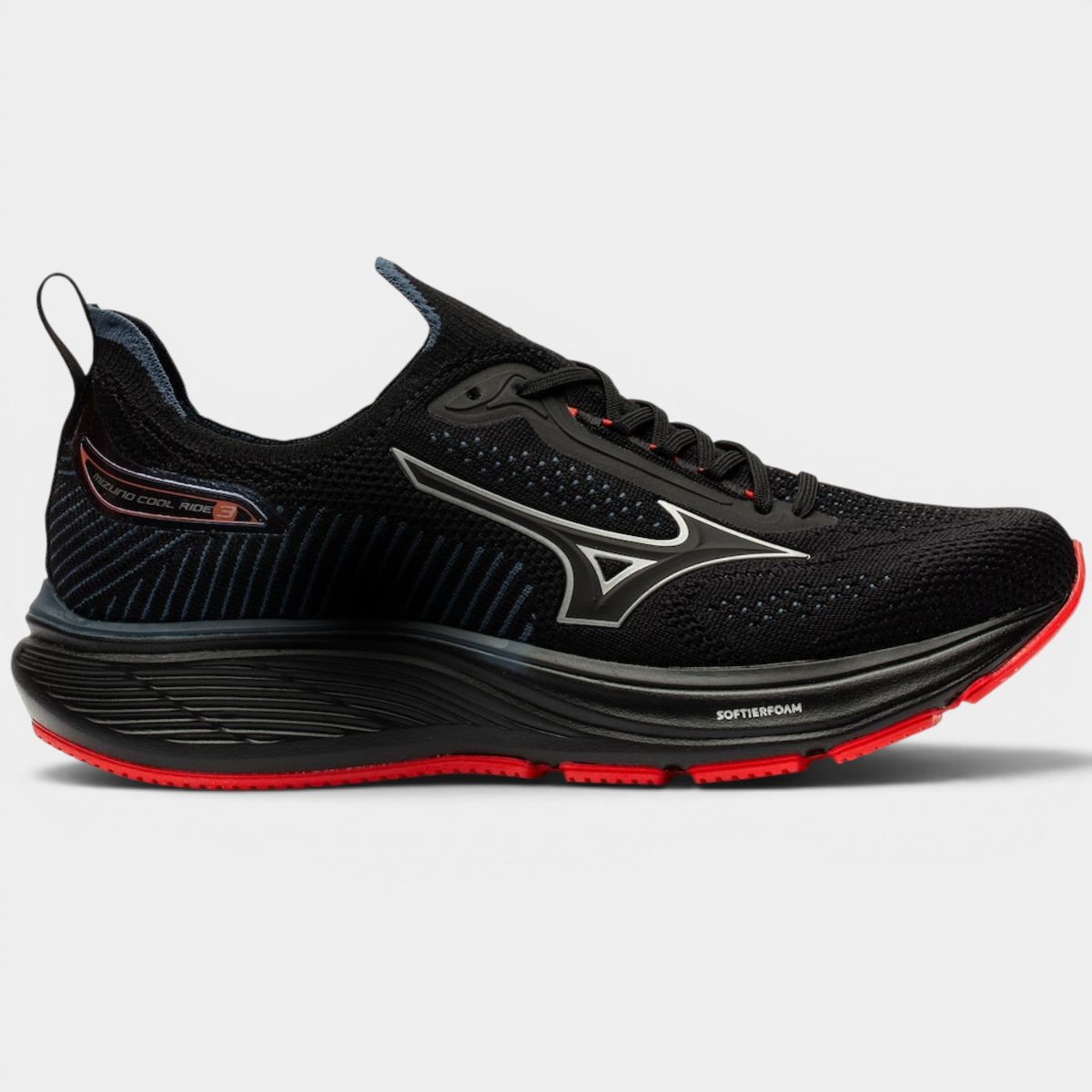 37黒 Tênis Mizuno Cool Ride 3 Masculino - Preto