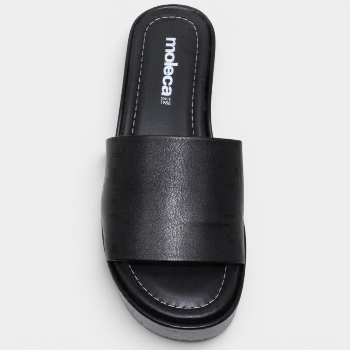 Tamanco Moleca Liso Plataforma Feminino - Preto Preto 3