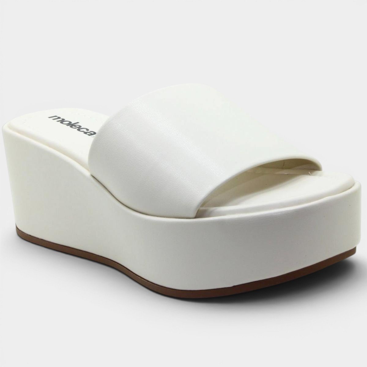 Tamanco Moleca Liso Plataforma Feminino - Branco