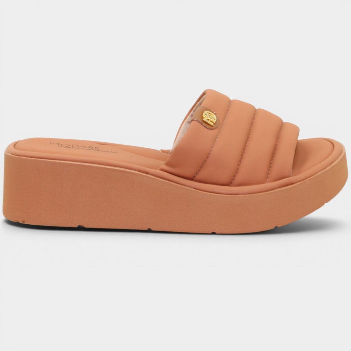 Tamanco Modare Ultraconforto Ortopédico Plataforma Feminino - Nude Cinza 2