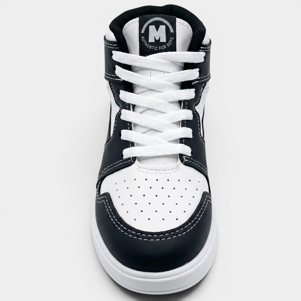 Tênis Infantil Molekinho Casual Logo Menino - Branco e Preto Cinza 3