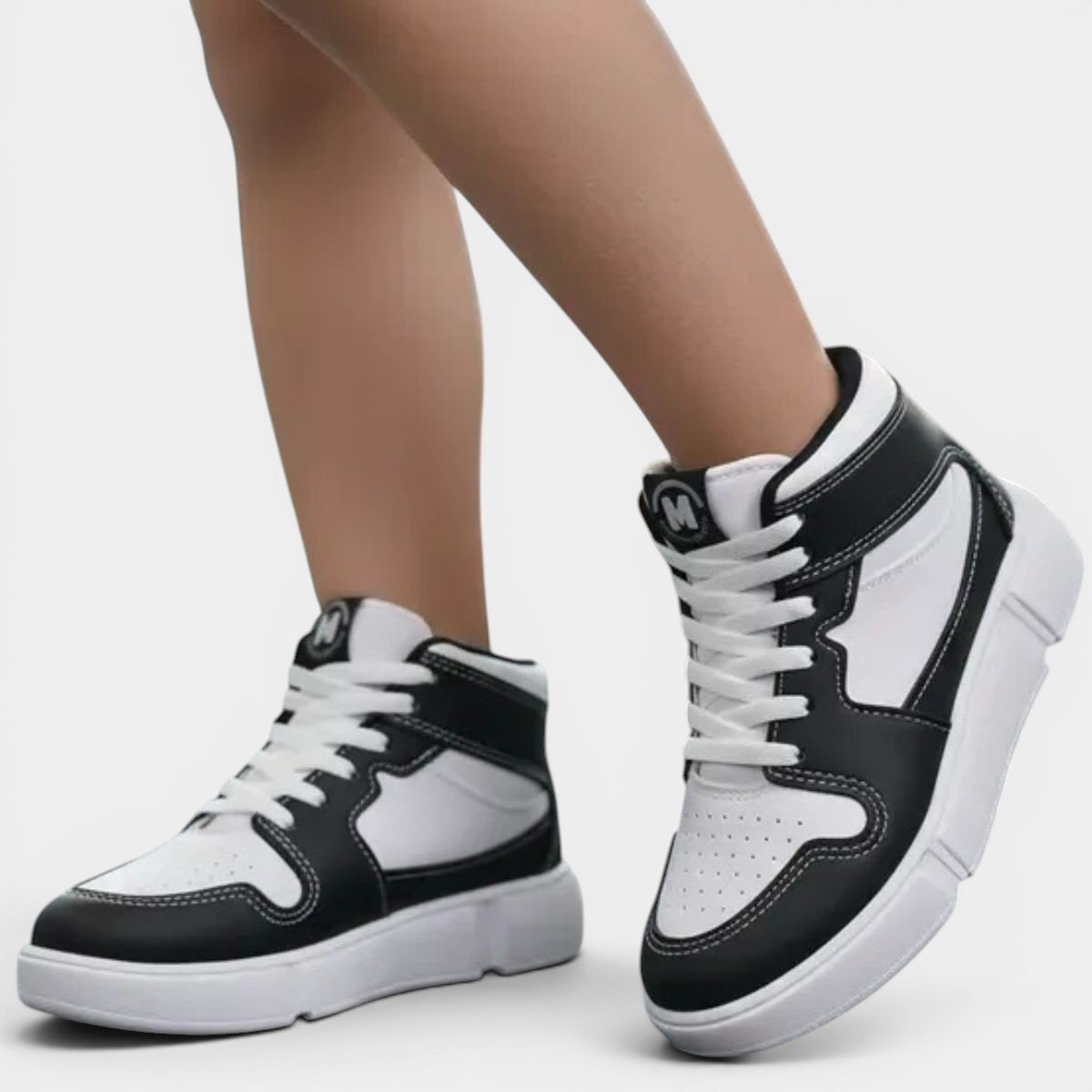 Tênis Infantil Molekinho Casual Logo Menino - Branco e Preto Cinza 6