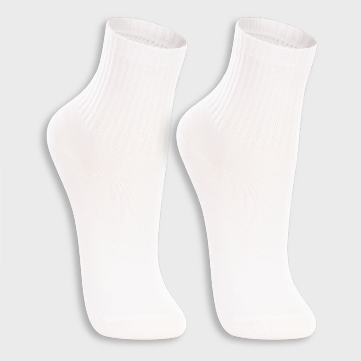 Kit 2 Pares Meia Lupo Cano Médio Infantil - Branco Cinza 1