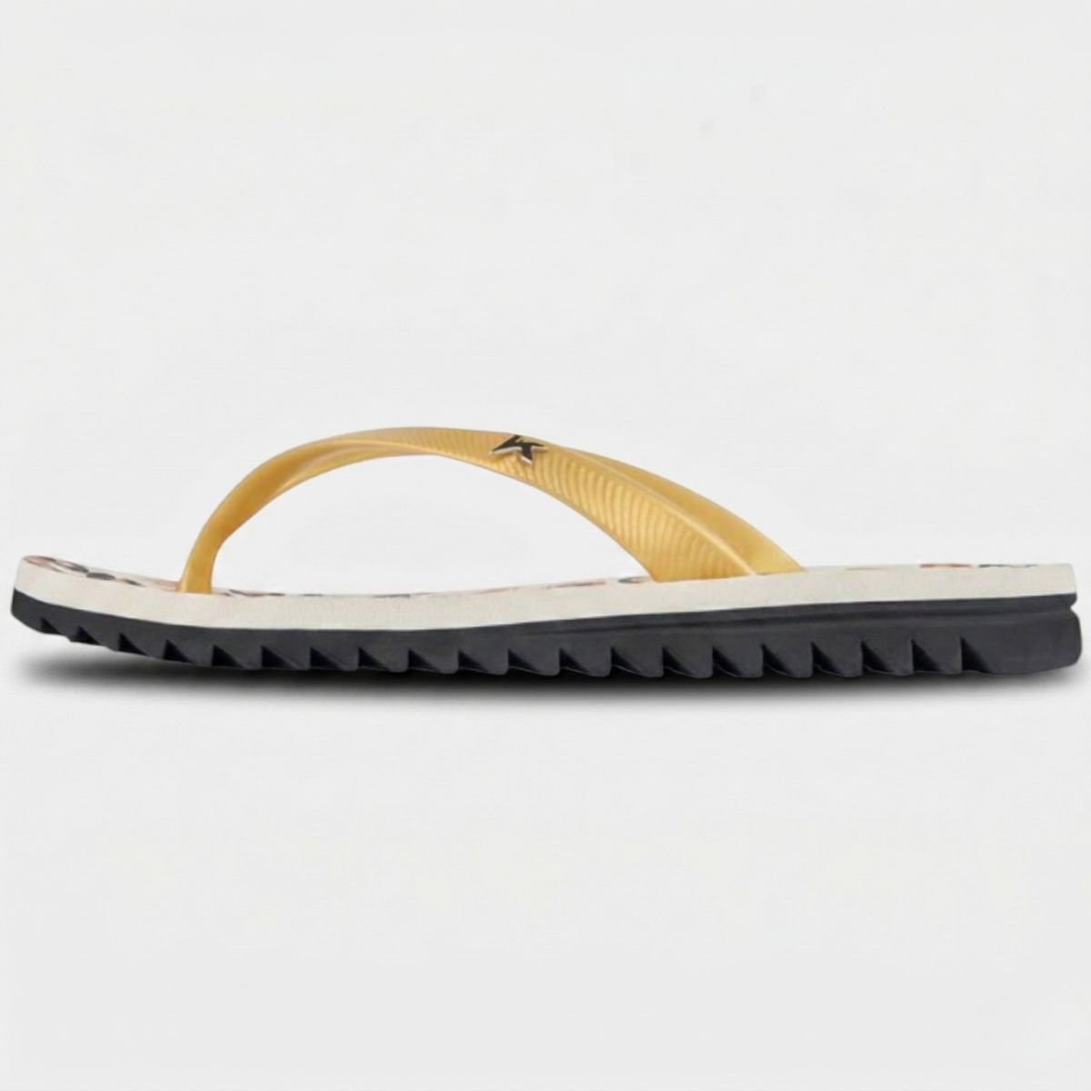 Chinelo Kenner Ibiza Pintada Feminino - Bege e Preto Cinza 3
