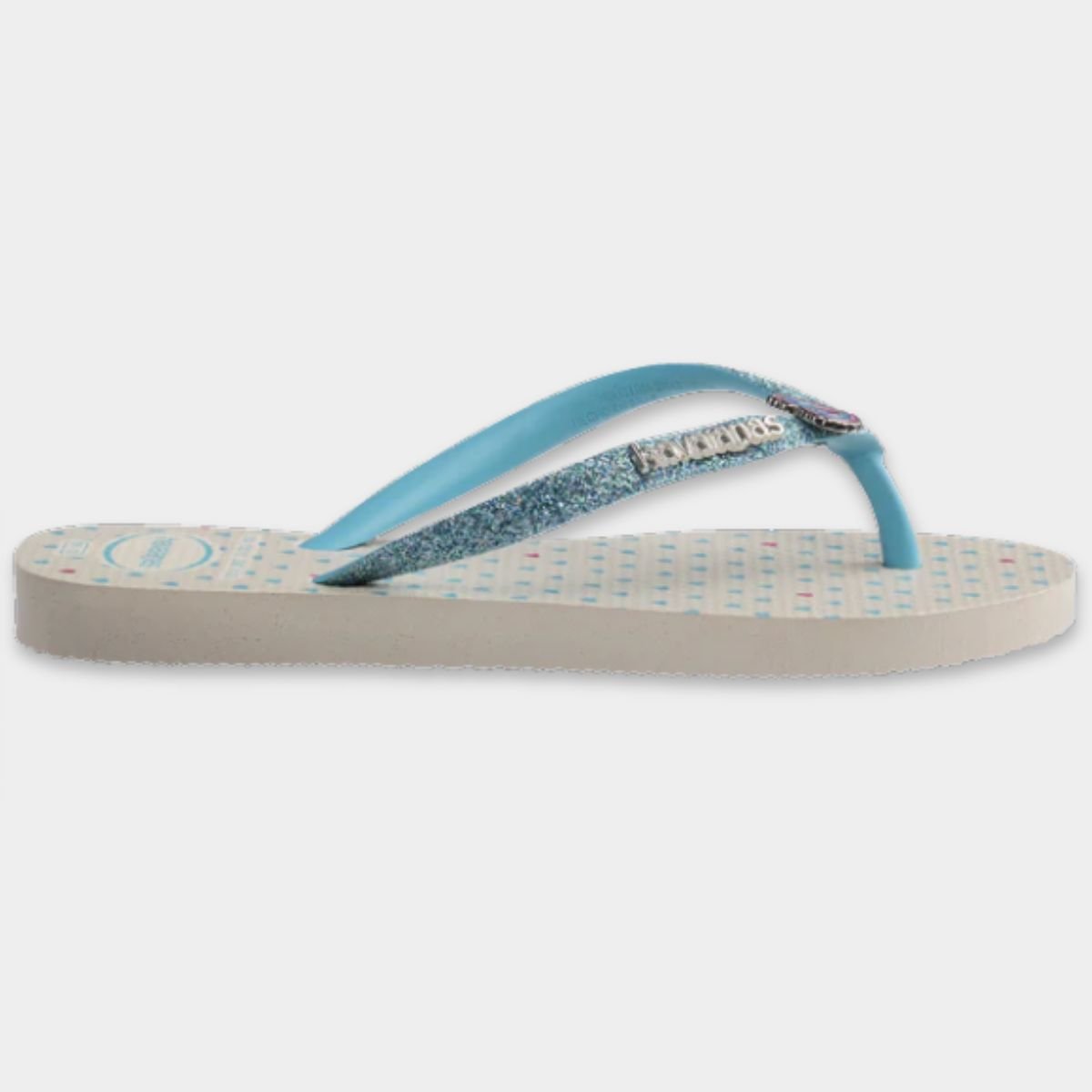 Chinelo Havaianas Slim Glitter II Infantil - Branco e Azul Azul 3