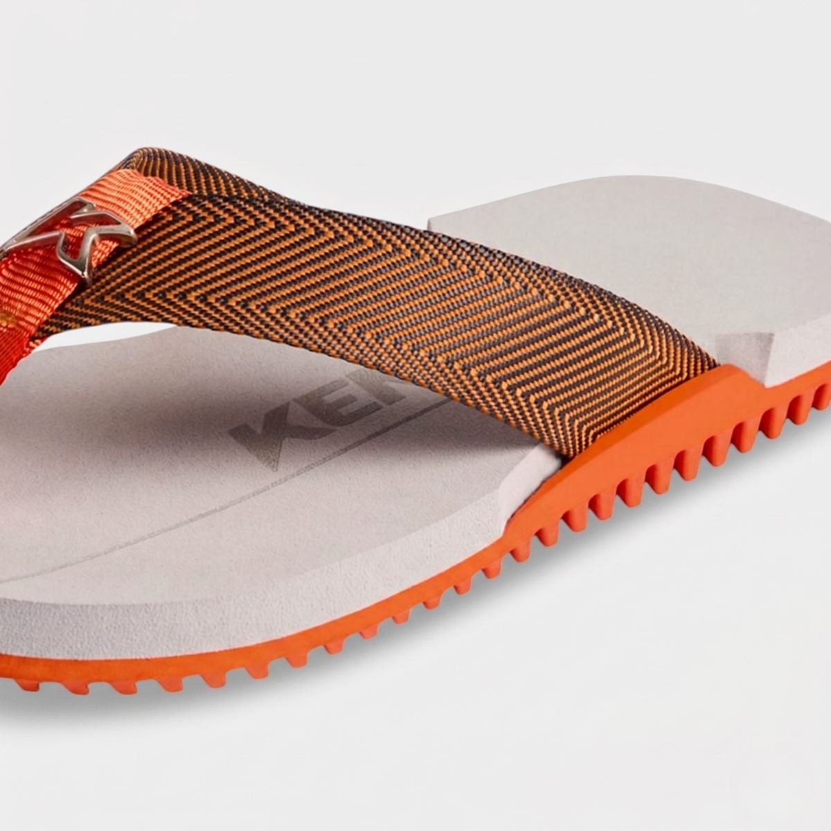 Chinelo Kenner Nk6 Masculino - Cinza e Laranja Cinza/Laranja 4