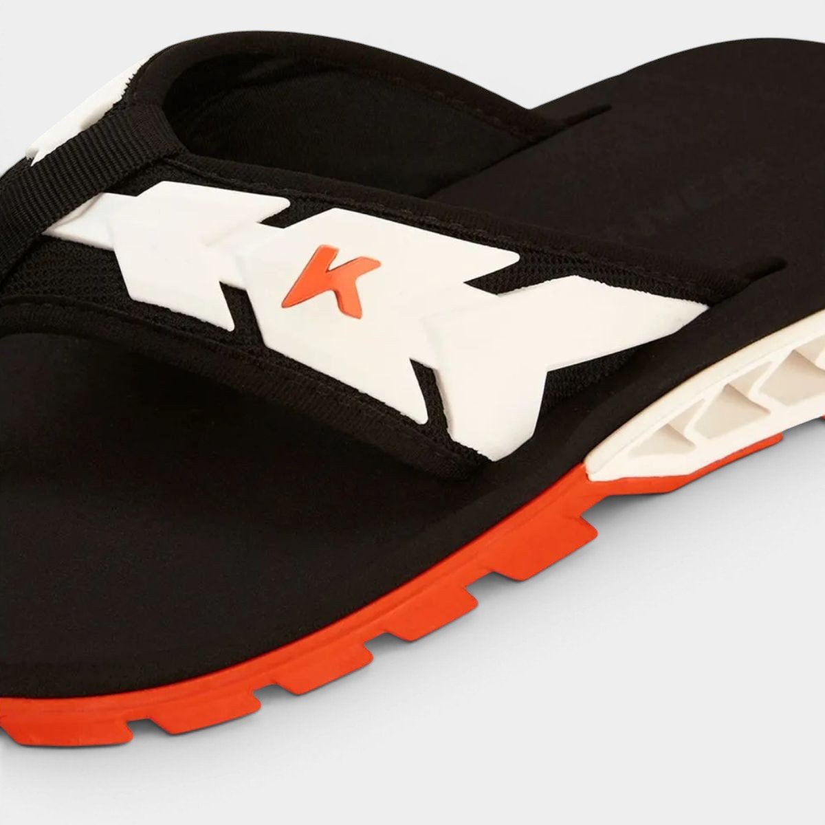 Chinelo Kenner Rakka Ultra Force Masculino - Preto e Branco Cinza 4
