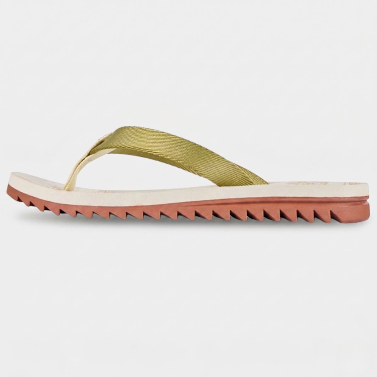 Chinelo Kenner Kyra Slim Estampada Feminino - Branco e Dourado Cinza 3
