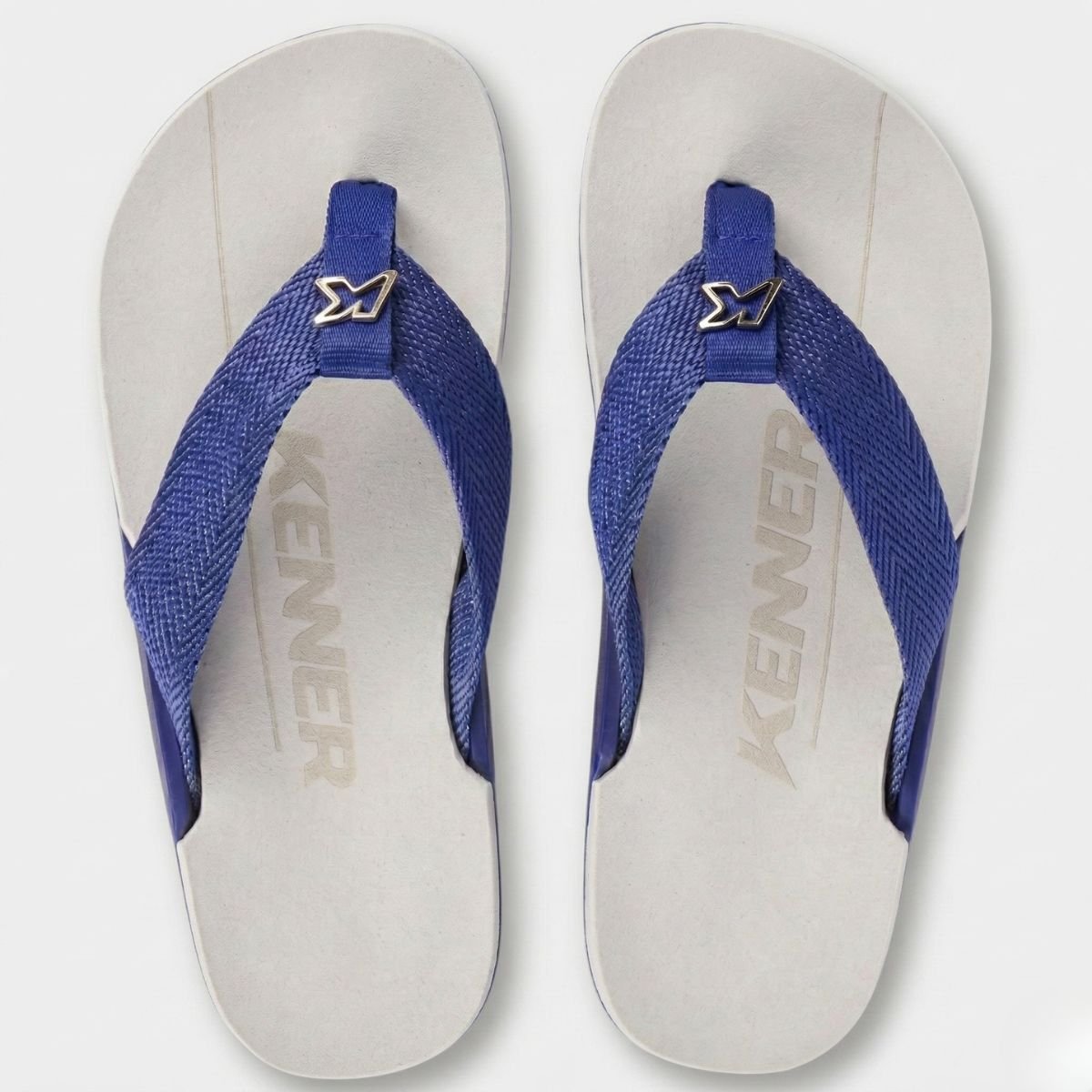 Chinelo Kenner Nk6 Masculino - Cinza e Azul Cinza 2