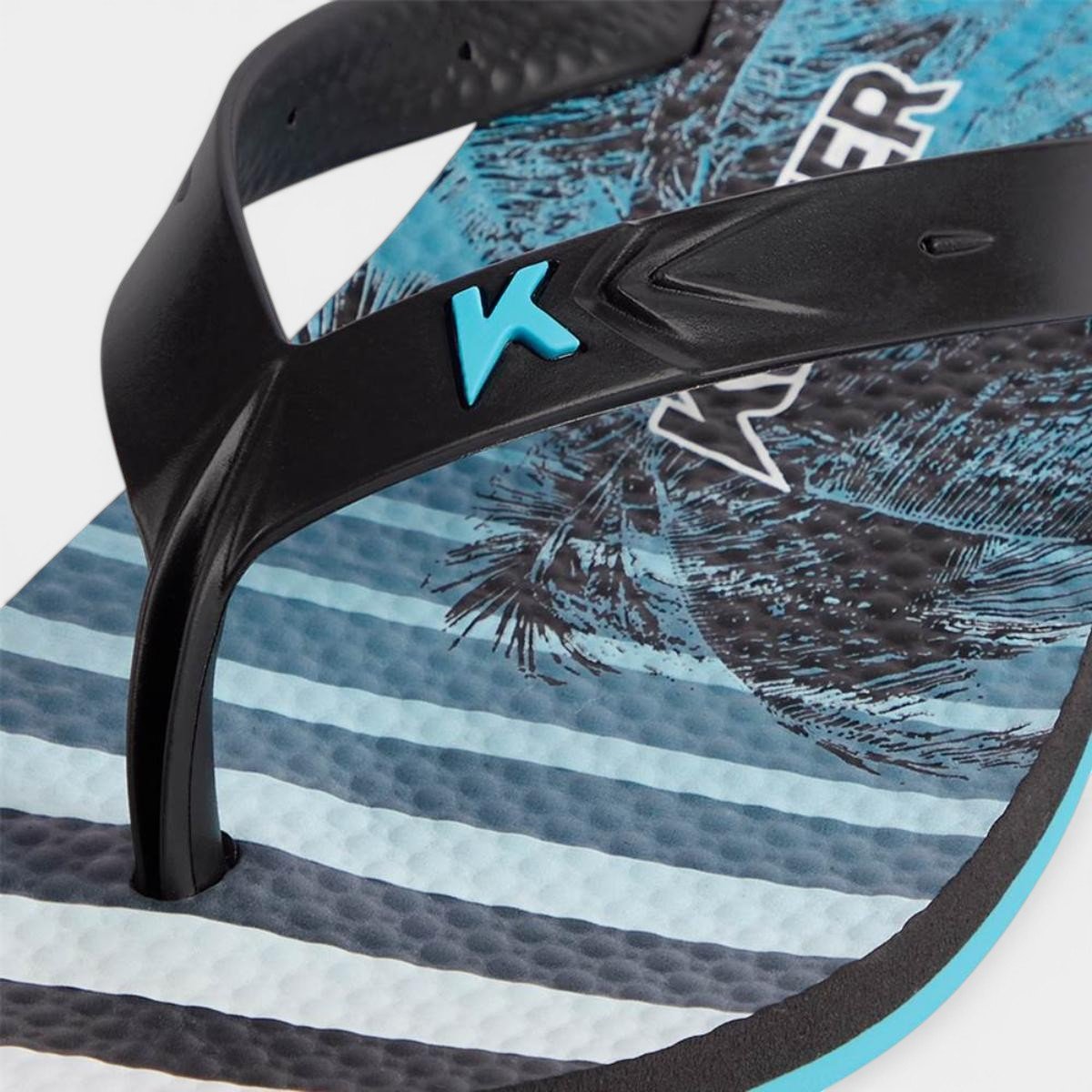Chinelo Kenner Summer Tropicalia Masculino - Azul e Preto Cinza 4