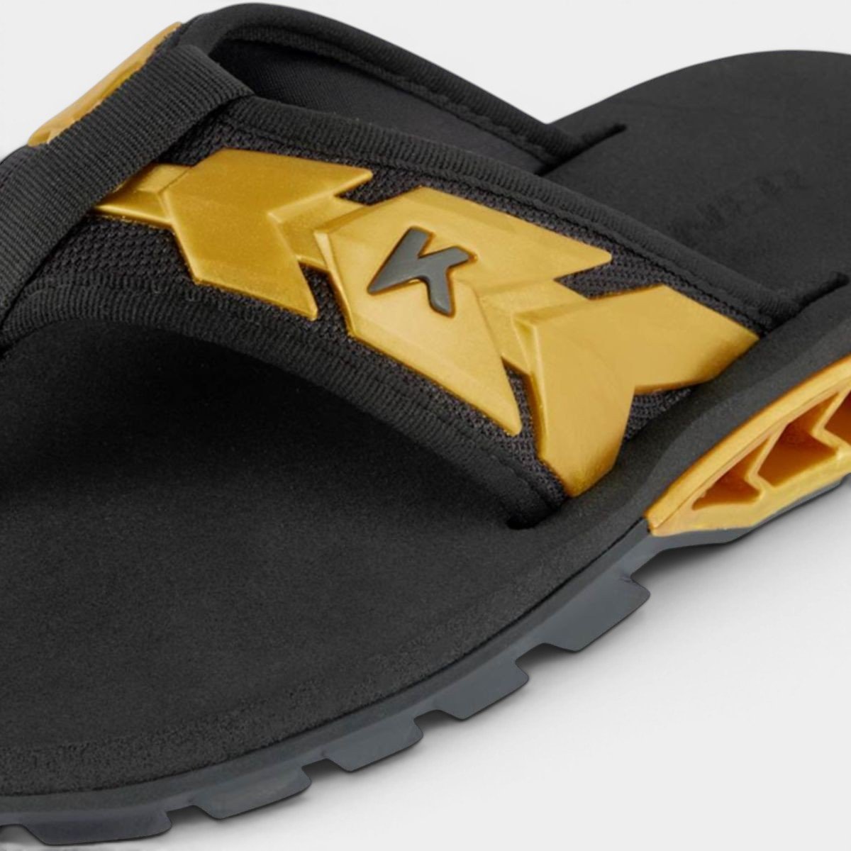 Chinelo Kenner Rakka Ultra Force Masculino - Preto e Dourado Cinza 4