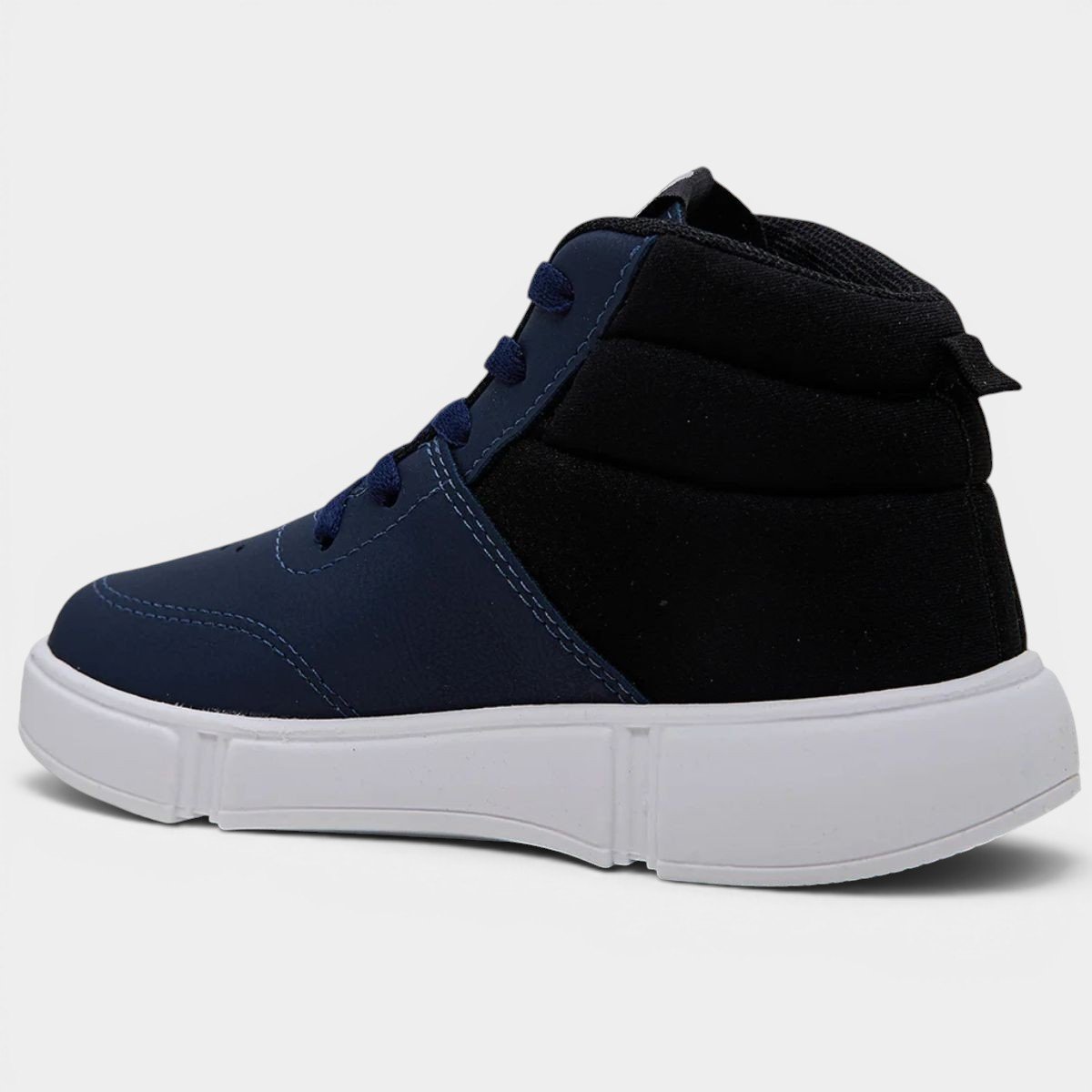 Tênis Infantil Molekinho Casual Cano Médio Menino - Azul Marinho Preto 3